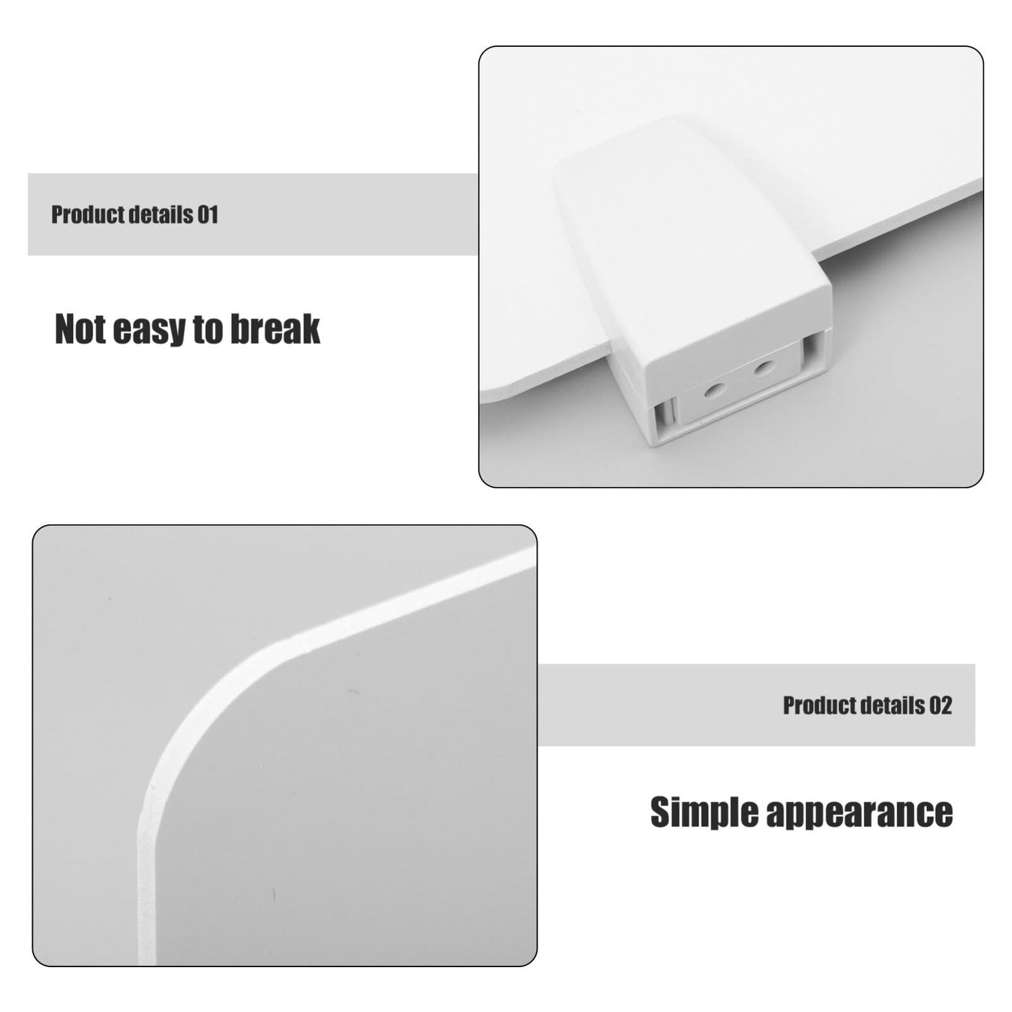 DIYEAH Desktop Partition Board 15.63X11.73 Inch Plastic Desk Divider with Base Privacy Shield Sneeze Guard for Office Student Desks Workspace Barrier Screen