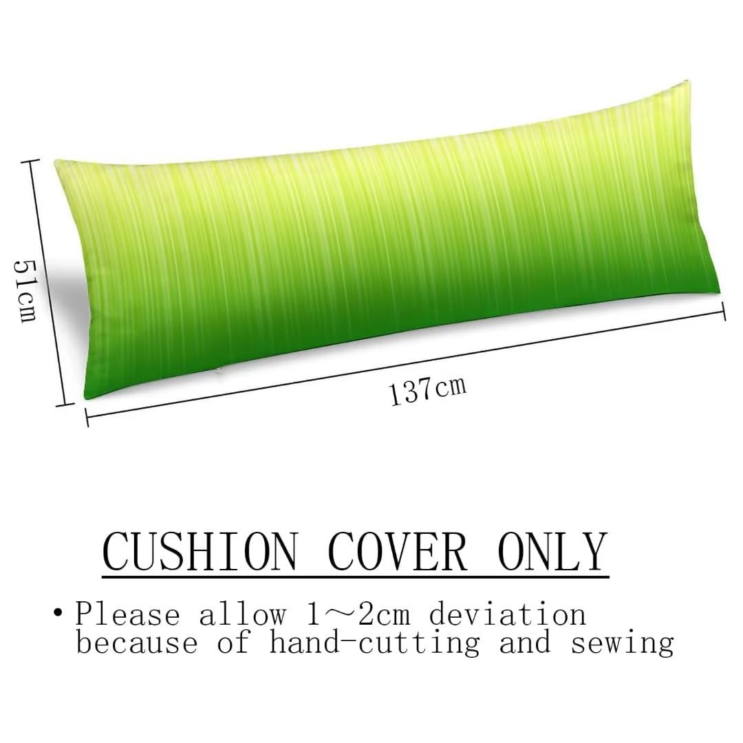 Lime Green Decorative Body Pillow Cover Luxury Throw Pillow Covers Modern Long Pillow Case Protector with Hidden Zipper Soft Rectangle Bed Pillowcases Cushioned for Bedroom,Couch,Home Gifts 20"x54"
