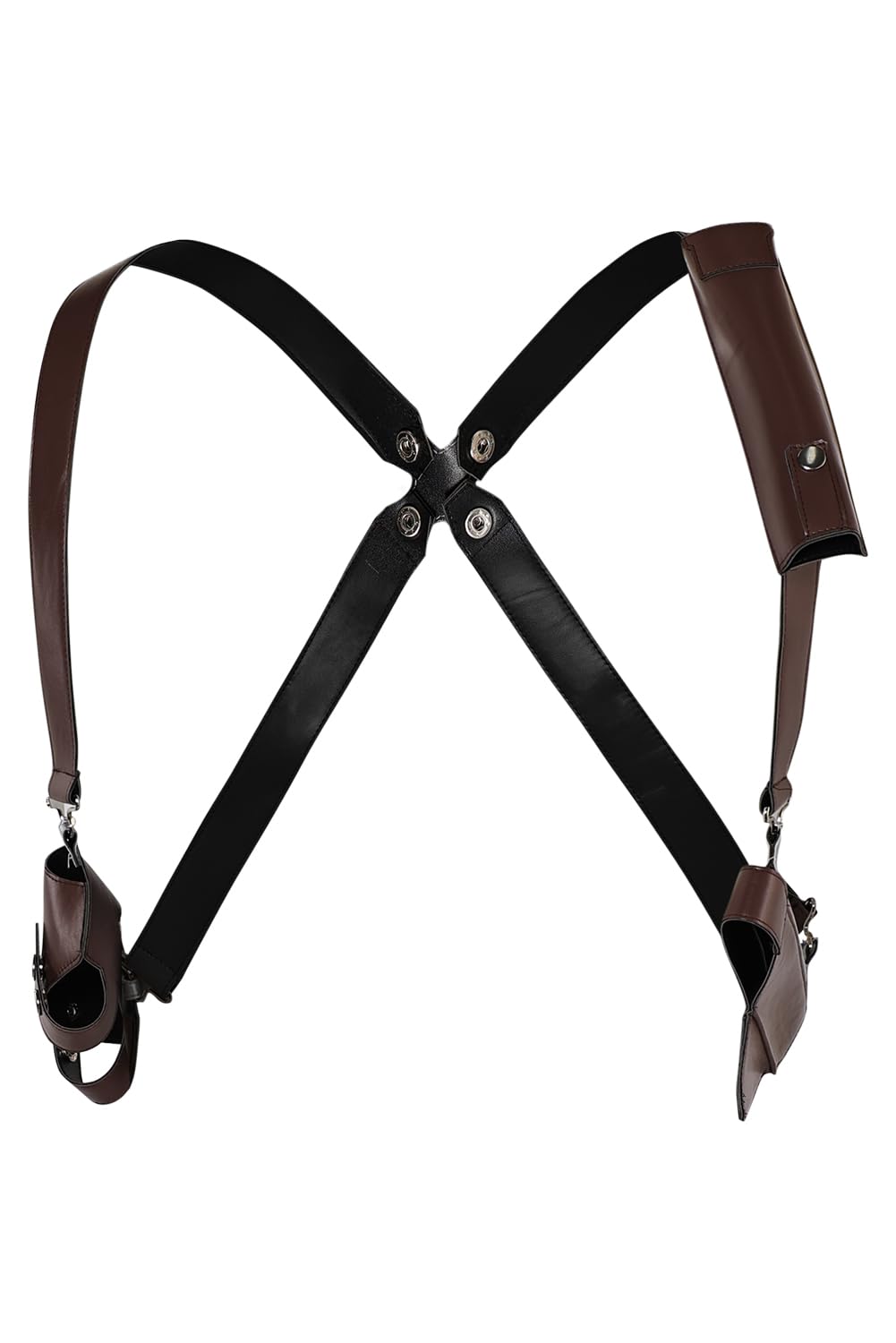 Verycos Men Cosplay Belt Chest Harness Belt Shoulder Strap Belts Back Cross Leather Punk Costume Accessory