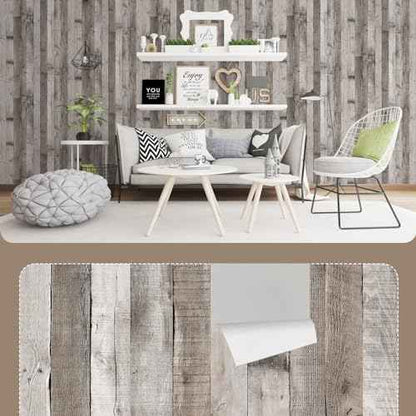 Vintage Wood Wallpaper Rustic Wood Wallpaper Stick and Peel Self Adhesive Distressed Wood Look Wallpaper Vinyl Shelf Home Wood Panel Wall Paper Covering Film 17.3"¡¿ 120"