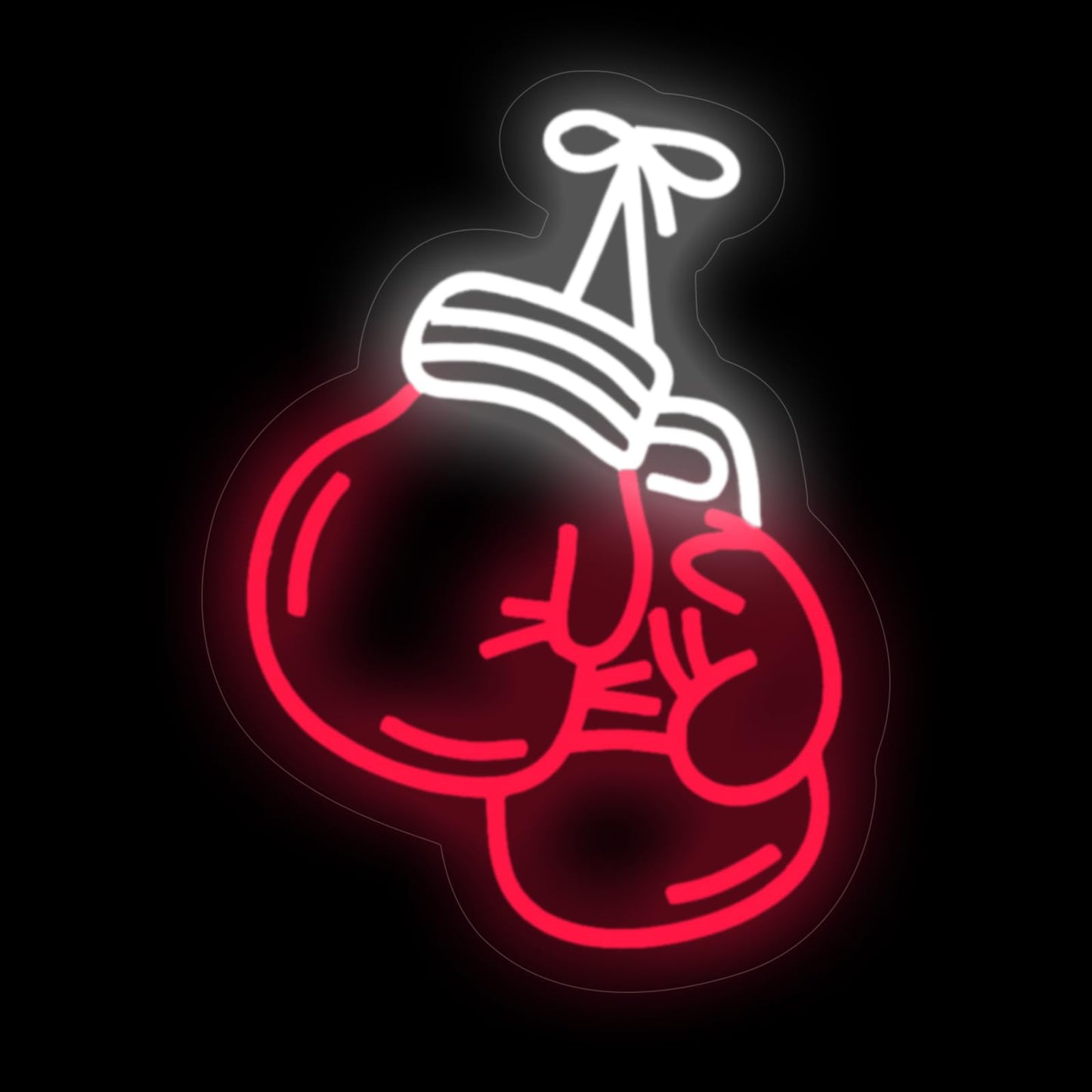 Boxing Gloves Neon Signs for Wall Decor, Home Gym Decor, Bedroom, Garage Gym,Man Cave, Workout Room, Fitness Center, Sports Club, Men's Wall Decor, 15.7"x11.8"