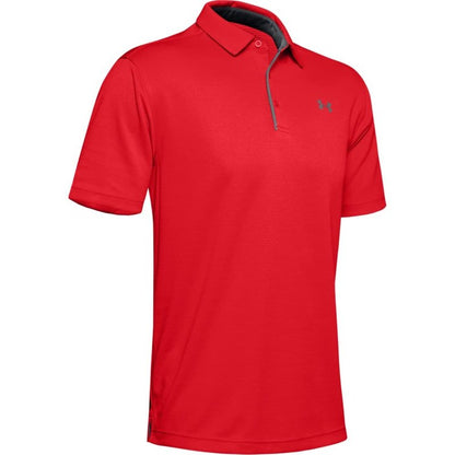Under Armour Men's Tech Golf Polo, Red (600)/Graphite, X-Small