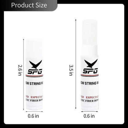 Archery Bow String Wax & Brush Set - 6 Pcs with 3 Replacement Brushes for Compound & Recurve Bows