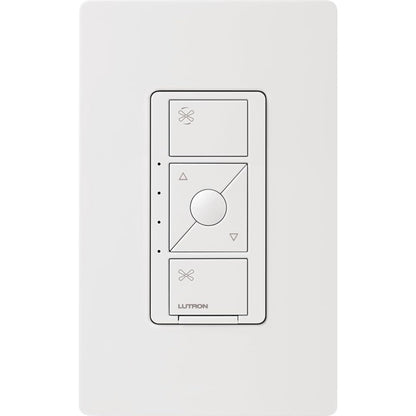 Lutron Caseta Smart Fan Speed Control Switch (Lutron Smart Hub Required), Single-Pole, PD-FSQN-WH, White