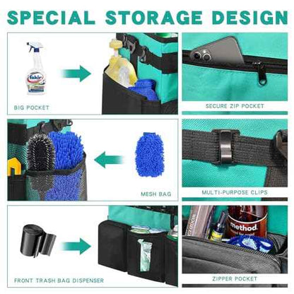 Wearable Cleaning Caddy Bag,WithDetachable Divider cleaning bags for housekeepers, With Adjustable Shoulder Strap for Cleaners & Housekeeper