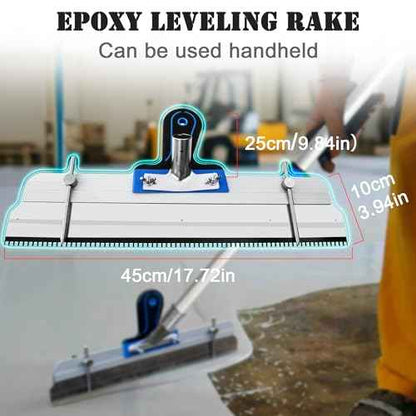 18" and 9" Spiked Roller for Self Leveling Cement, Epoxy Floor Kit, Spiked Shoes for Epoxy Flooring, Paint Roller, Self Leveling Concrete, Leveling Rake