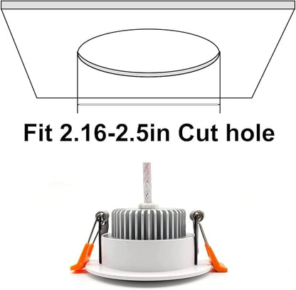 YGS-Tech 2 Inch LED Recessed Lighting, Dimmable Downlight 3W(35W Halogen Equivalent), CRI80, 2700K Ultra Warm White Ceiling Light with LED Driver (24 Pack)