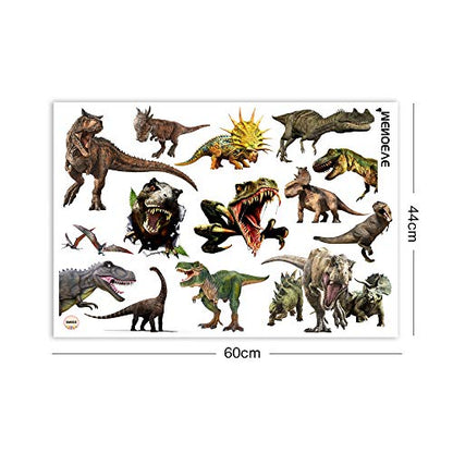 Dinosaur Wall Stickers, Peel & Stick Removable Wall Art Sticker Decals for Kids Bedroom Nursery Playroom Living Room,Multicolor