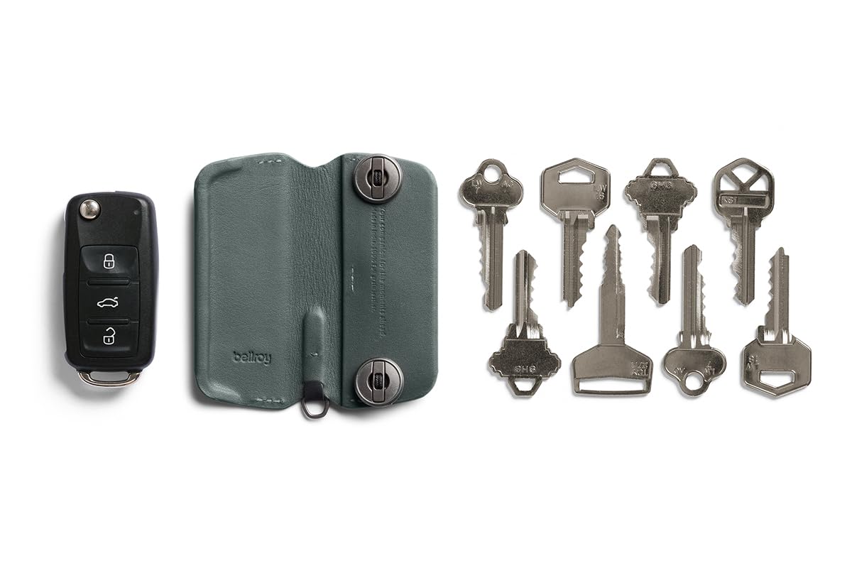 Bellroy Key Cover Plus – Third Edition (Leather Key Holder, Holds 4 – 8 Keys) - Everglade