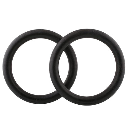 CLISPEED D Ring 2pcs Workout Ring Muscular Cross-Training Strength Bodybuilding Plastic Training Replacement Rings Gymnastic Bodyweight Black for Workouts Cross Gym Fitness