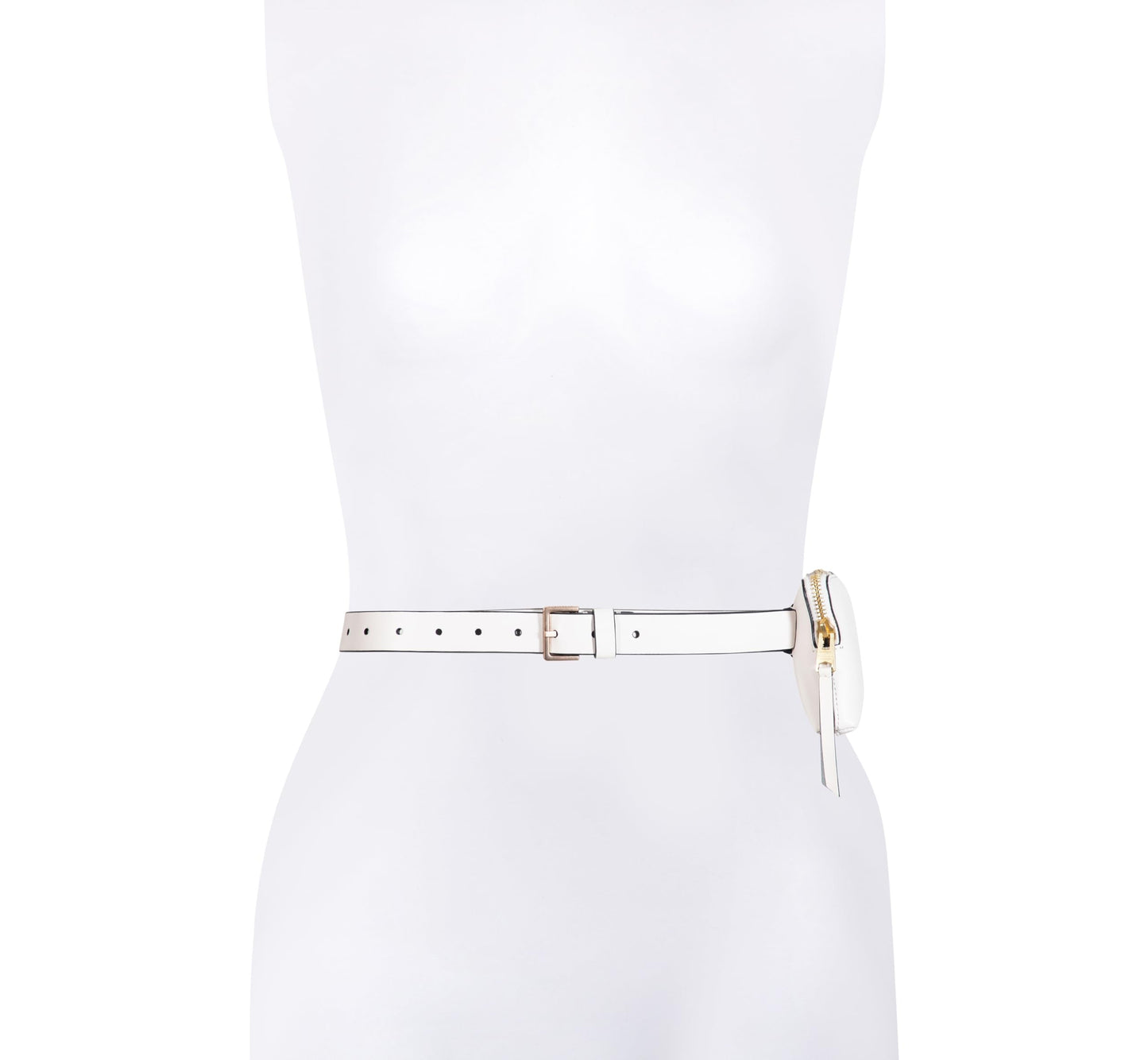AllSaints Women's Leather Zip Belt Bag, Removable Zip Pouch for Hands-Free Carrying, 25 MM, Small/Medium, Roe