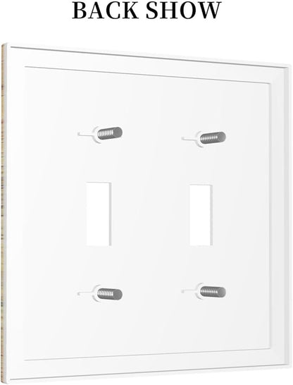 Anchor Nautical Vintage Map 2 Gang Light Switch Plate Cover Double Toggle Wall Plate Decorative Switchplate Electrical Faceplate for Office Livingroom Home Decor