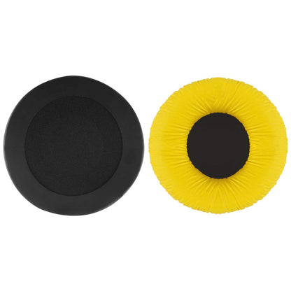 Geekria Leatherette Replacement Ear Pads for Sennheiser HD25, HD25-II, HD25SP, HD25SP-II, Limited 75th Anniversary Edition Headphones, Ear Cushions with Video Guide (Yellow)