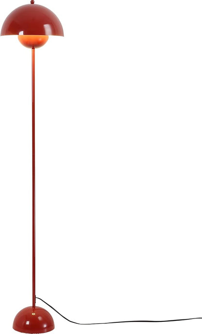 Modern Flowerpot Floor Lamp for Living Room, Industrial Tall Standing Lamp for Bedroom, Metal Shade Reflecting Light Reading Floor Lamp for Bedroom, Nursery Room, Corner(Dark Red)