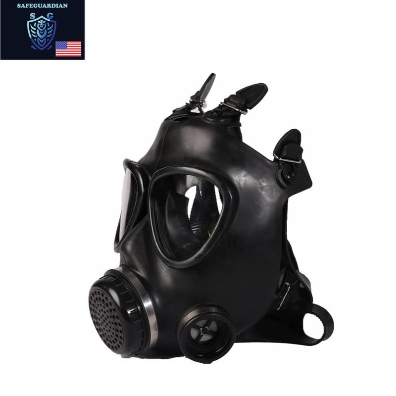 SafeGuardian Gas Mask Face Respirator CBRN Shield Israeli Military Grade Survival & Tactical for Chemical Fumes, Particulates, Military Grade Construction