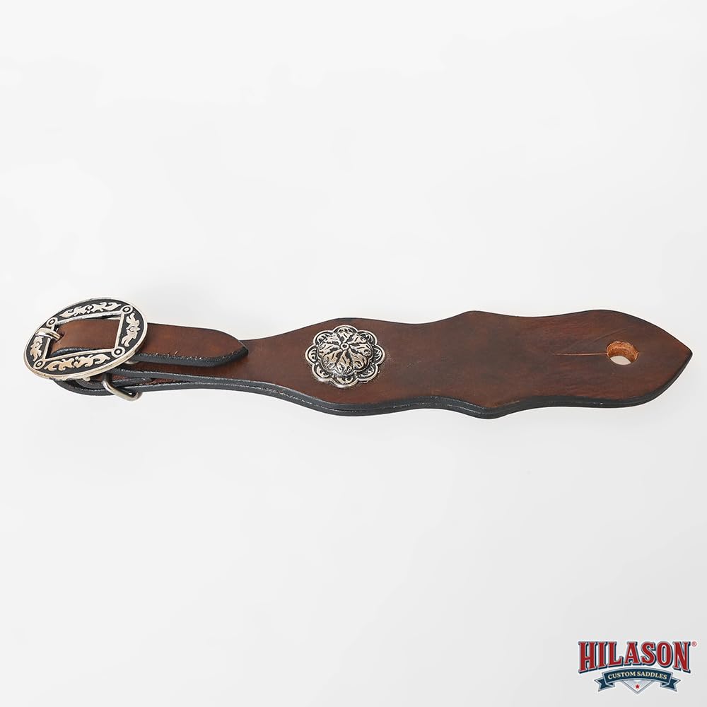 HILASON Dark Brown 8" Slobber Straps for Rein-Water Loop Ties Quick Change Buckle | Horses Leather Strap