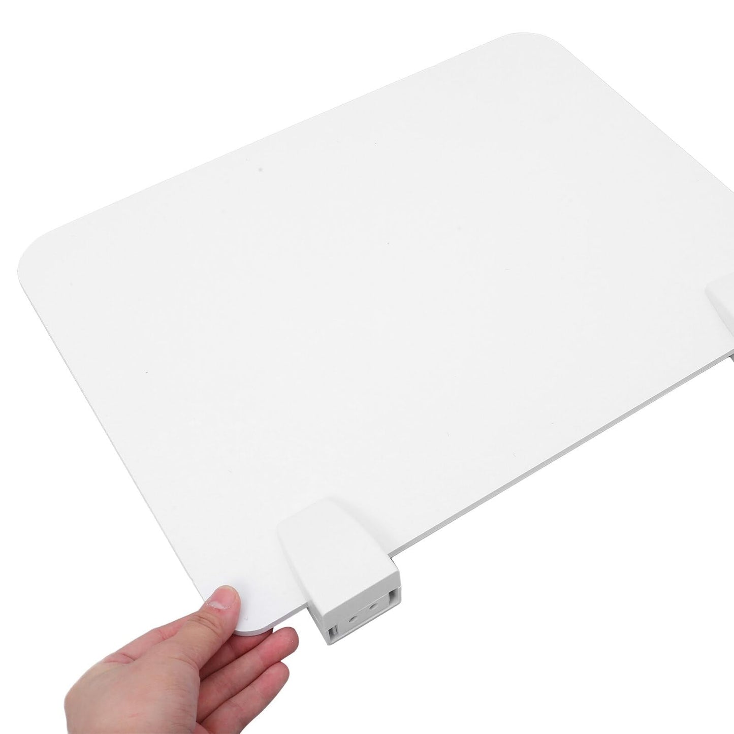 DIYEAH Desktop Partition Board 15.63X11.73 Inch Plastic Desk Divider with Base Privacy Shield Sneeze Guard for Office Student Desks Workspace Barrier Screen