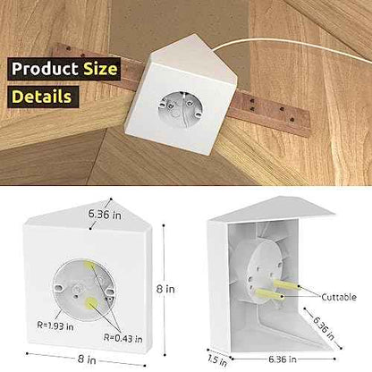 Fan Mounting Box, Ceiling Fan Mounting Bracket, Ceiling Fan Mounting Box, Ceiling Fan Mounting Kit, Fan Mounting Bracket, Fits Cathedral Ceiling Angles of 80¡Æ or Up, White, 2-Pack