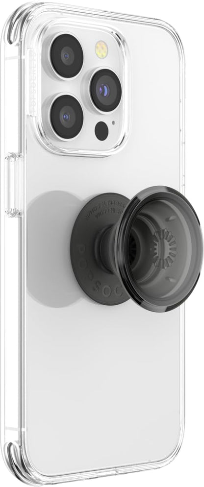 PopSockets Phone Grip for MagSafe with Kickstand, Magnetic Stand, Swappable Top, Secure Hold for iPhone MagSafe Cases, Phone & Tablet Grip - Clear