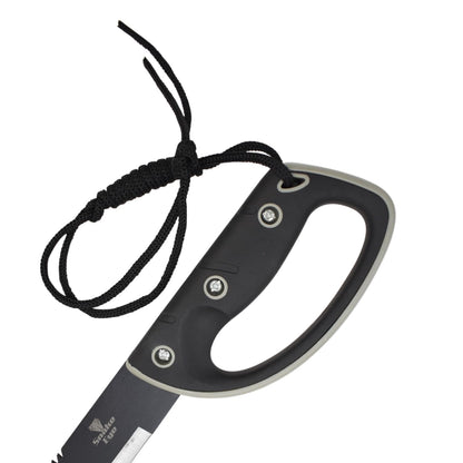 Snake Eye Tactical Full-Tang Machete – Heavy Duty Fixed Blade Survival Tool with Reinforced Nylon Sheath for Camping, Hunting, and Bushcraft