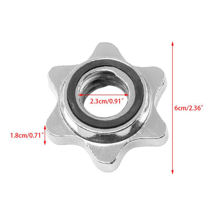 Ovrilossa 2 Pcs Barbell Collars,23mm Standard Barbell Spin-Lock Collars Screws Clamps Quick Lock and Release for Fitness Equipment Weight Lifting Barbells Or Dumbbell Bar
