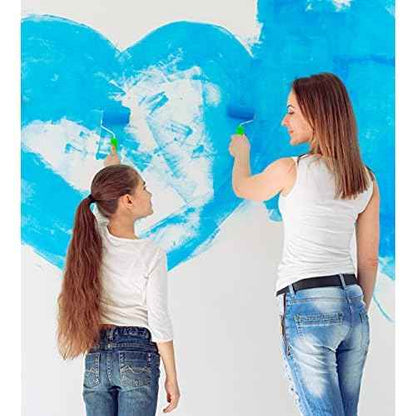 Paint Roller 2 Inch,High-Density Foam Roller with Frame,Tray,Mini Paint Roller Refills, Small Sponge Roller Painting Supplies for Smaller DIY Stenciling Projects(Pack of 6)