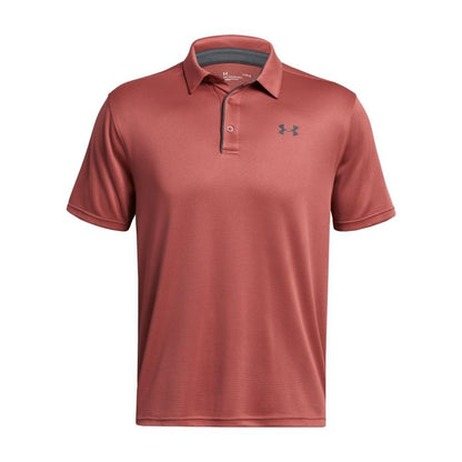 Under Armour Men's Tech Golf Polo, (611) Sedona Red / / Pitch Gray, X-Small