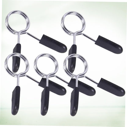 5pcs Barbell Spring Clip Collars, 1.18In Weight Lifting Clamps, Dumbbell Collar Spring Clips for Gym, Powerlifting, Cross Fit, Weightlifting