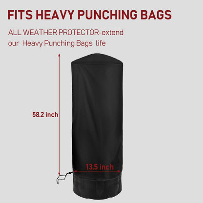 Freestanding Punching Bag Cover Outdoor Waterproof Protective Cover for Boxing Bag (13.5D x 58.2H)