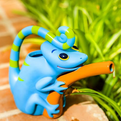 Melissa & Doug Sunny Patch Camo Chameleon Watering Can With Tail Handle and Branch-Shaped Spout