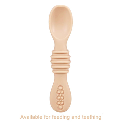 PandaEar 7 Pack Baby Led Weaning Spoons| Silicone Baby Spoons Self Feeding Utensils, Toddler Infant Feeding Spoon First Stage