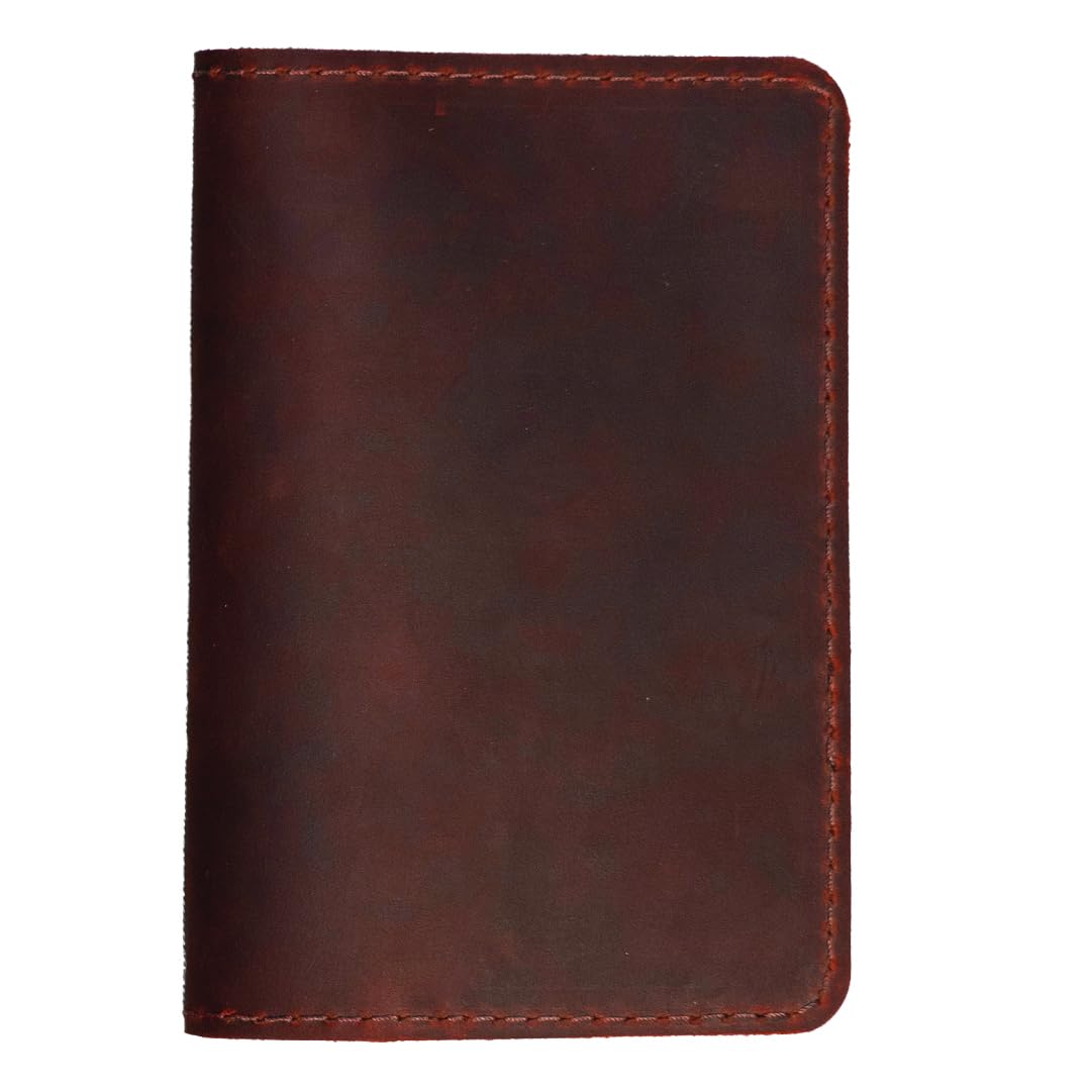 ROVA Field Notes Leather Cover, Full Grain, Fits 3.5" x 5.5" Notebooks, Crafted in the USA, Pocket Journal Cover for Everyday Carry with Pen Holder