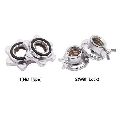 Ovrilossa 2 Pcs Barbell Collars,23mm Standard Barbell Spin-Lock Collars Screws Clamps Quick Lock and Release for Fitness Equipment Weight Lifting Barbells Or Dumbbell Bar