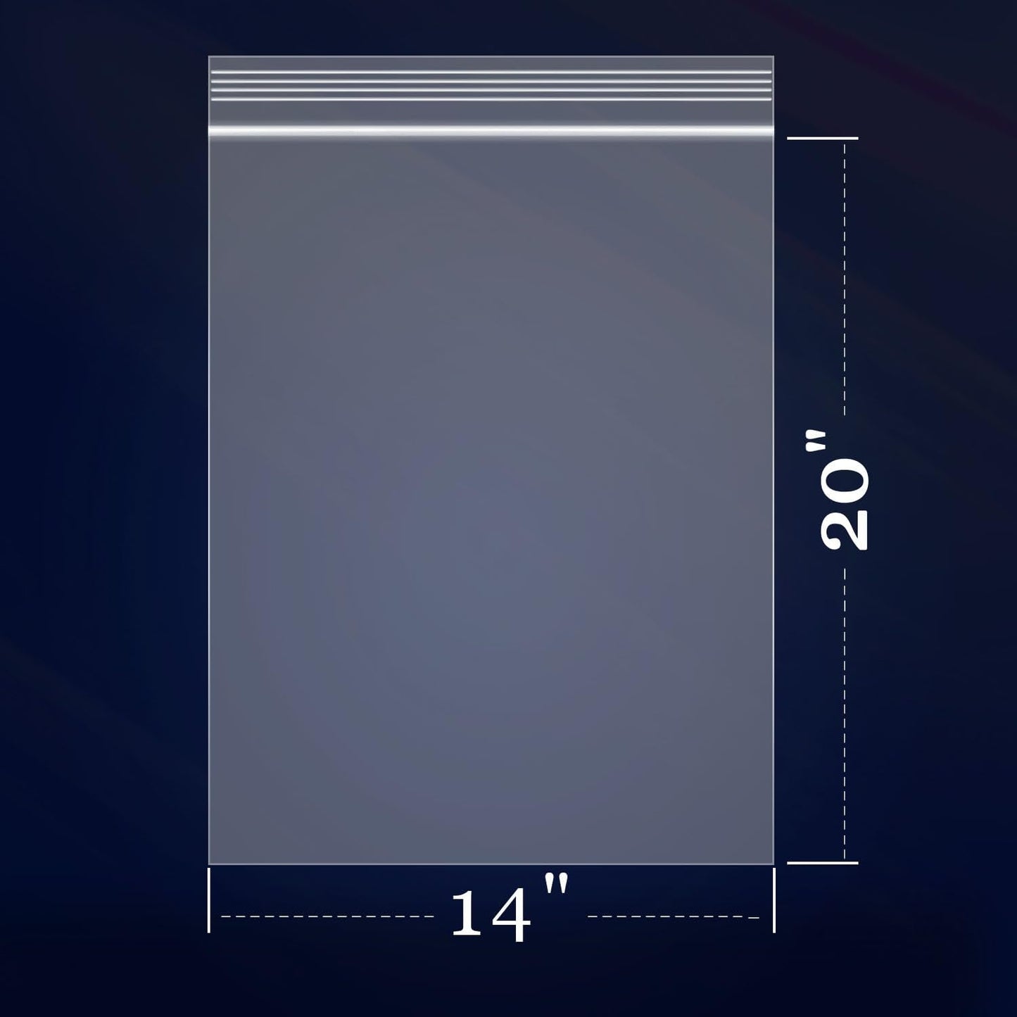 iMailer - 200 Pcs- 14" x 20" Large Clear Reclosable 2 Mil Zip Bags- 2 Gallon Zip Bags for Clothing, T-Shirts, Pants