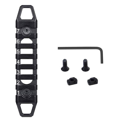 West Lake Keymod Picatinny Rail Sections, 3-Slot 7-Slot 11-Slot, Solid Aluminum Single Dual Keymod MLOCK Compatible Multi-Functional Rails (Black)