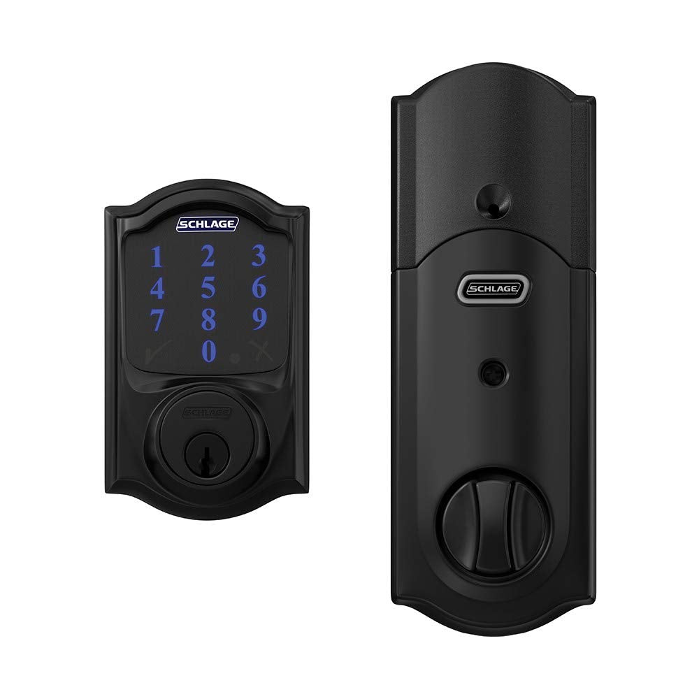 SCHLAGE Connect Camelot Touchscreen Deadbolt Smart Lock w/ Alarm (Aged Bronze)