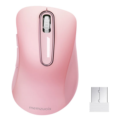 memzuoix 2.4G Wireless Mouse, 1400 DPI Mobile Optical Cordless Mouse with USB Receiver, Portable Computer Mice for Laptop, PC, Desktop, MacBook, 5 Buttons, Red