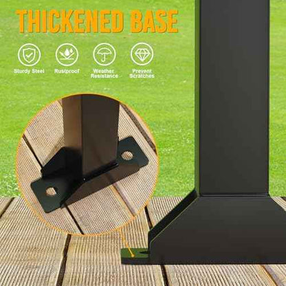 Trailer Tool Rack Shovel Holder - Shovel Rack for Trailer with 6 Tool Holes with Rubber Grommets