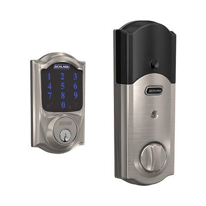 SCHLAGE Connect Camelot Touchscreen Deadbolt Smart Lock w/ Alarm (Aged Bronze)
