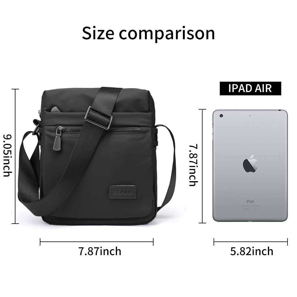 ZZINNA Messenger Bag Waterproof Shoulder Bags Man Purses and Small Crossbody for Men and Women