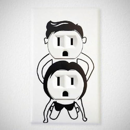 Ximimark 4 pcs Funny Vinyl Sticker Decal Cute Wall Art, Hand Socket Decals, Humorous and Funny Decals, Home Decoration