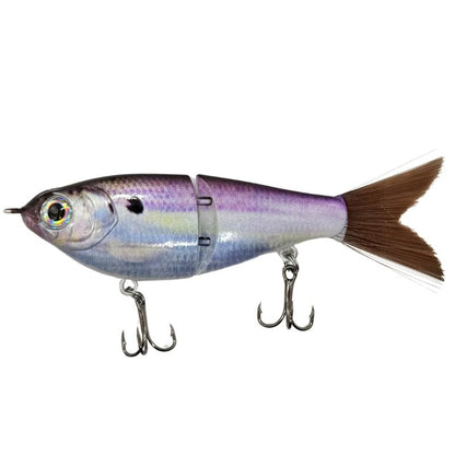 PBFish MINI Glide Bait Slow Sinking Wide S Motion Smooth Glide Strong Hooks 4 Inches Shad Yellow Perch Bluegill (Shad)