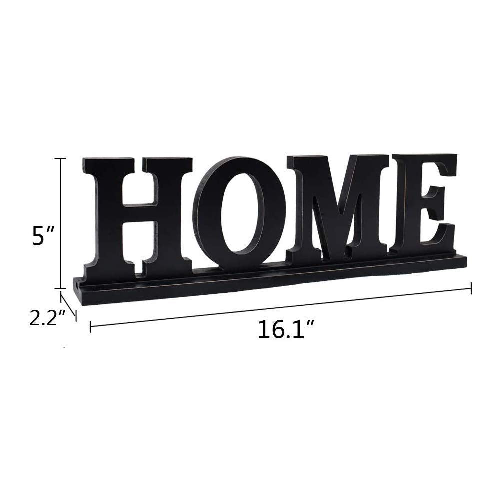 E-view Wooden Family Sign for Home Decor - Decorative Letters Tabletop Word Plaque Home Décor Accents Home