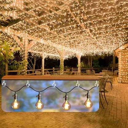 96 PCS Q-Hanger Hooks, Screw Hooks for Outdoor String Lights, Safety Buckle Design Cup Eye Hook for Hanging Christmas Lights, Plants, Mounted on Wall Ceiling, Include 1 Wing Nut Driver, White
