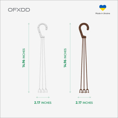 OFXDD Plant Hanger - Plastic Hanging Planters for Indoor & Outdoor Plants - Flower Plant Holder with Hooks, White (3 Pcs) and Brown (3 Pcs)