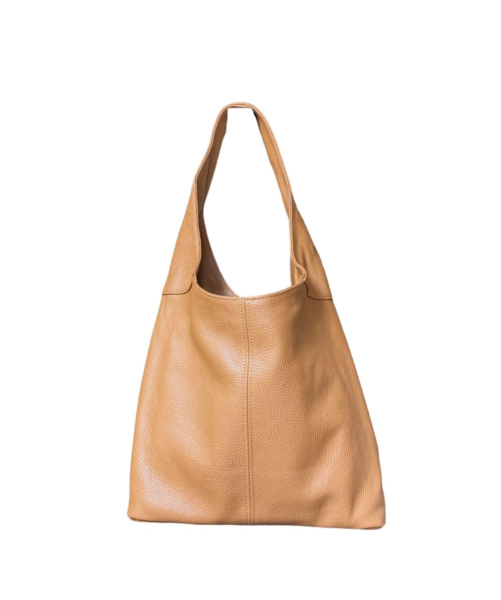 LaGaksta Hobo Purse Shoulder Bag Italian Leather Large Capacity, Tan
