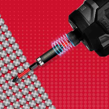 1Pcs Impact Magnetic Screwdriver Bit Holders, 12Inches Extension Socket Drill Bit Holder S2 Alloy Steel Hex Shank Quick-Change Drill Bit Guide