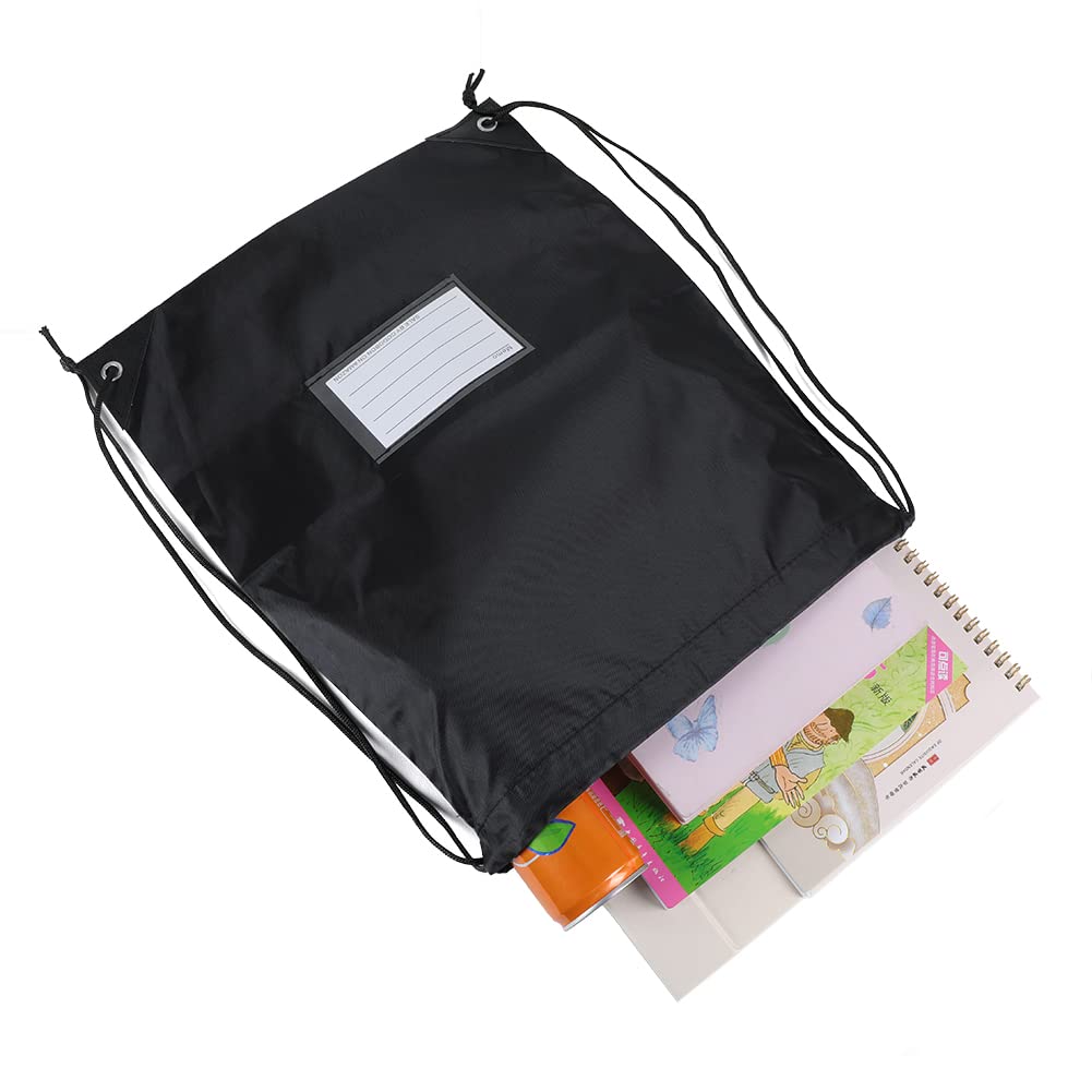 CODOBON 50 Pack Drawstring Bags,Bulk Draw String Backpack, DIY Gym Sports Cinch Bag Sackpack for Women Men, Black