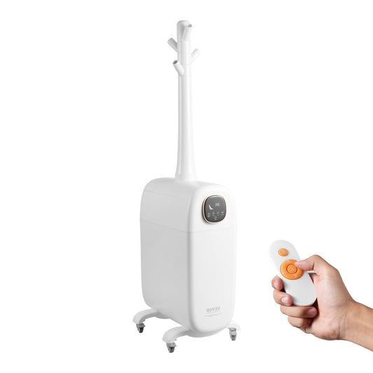 VEVOR Humidifier for Home Large Room, Commercial Humidifier for Whole House 1291.7 sq ft, 16L Water Tank & Night Light & 12h Timer & Auto Shut-Off, Greenhouse, Commercial Branch Tube w/ 360° Nozzle