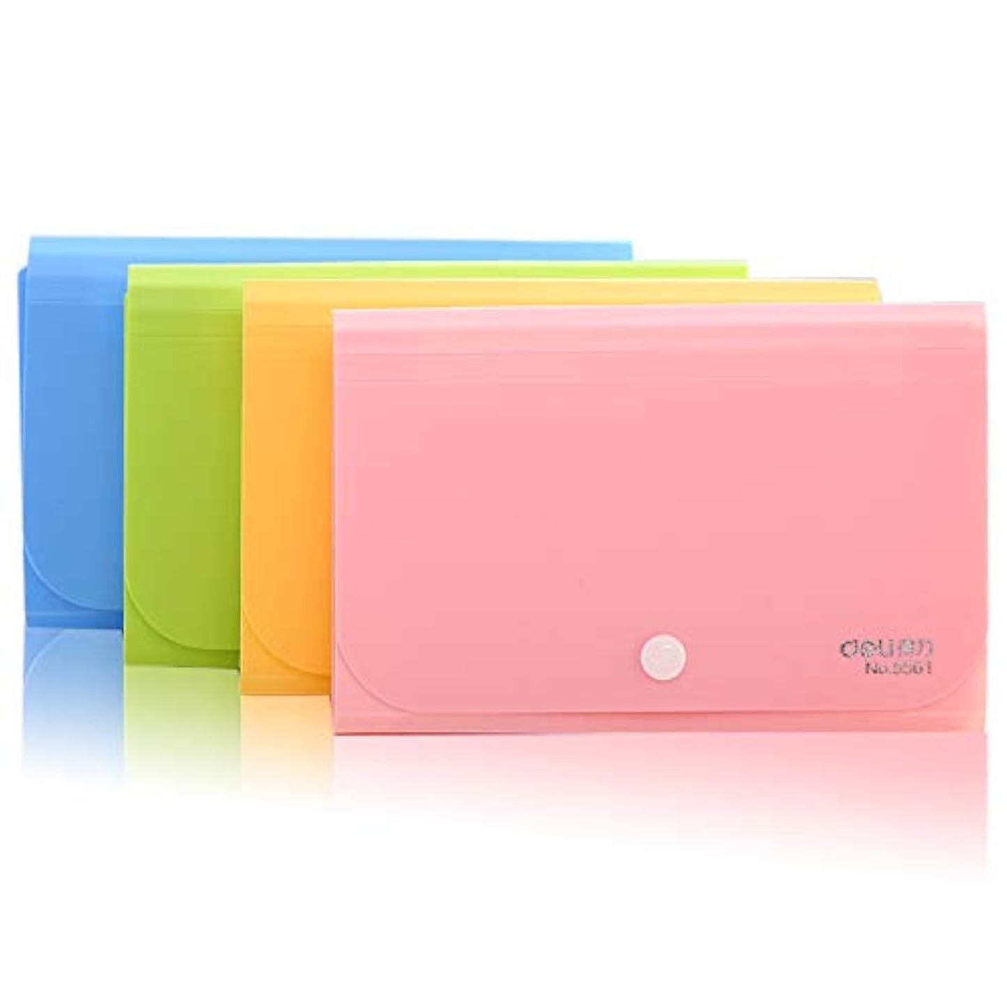 Expanding File Folder, Subdivision Accordion File Folder Mini Organizer PP Wallet for Cards,Coupons,Receipt,Tax Item or Changes,7x4.5 Inches,12 Pockets with Tabs and Check Case(Set 4)